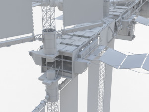 iss international space station no texture 3D Model