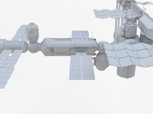 iss international space station no texture 3D Model