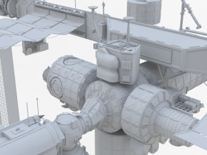 iss international space station no texture 3D Model