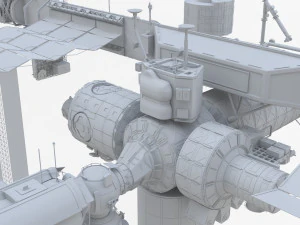 iss international space station no texture 3D Model