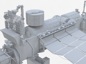 iss international space station no texture 3D Model