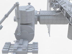 iss international space station no texture 3D Model