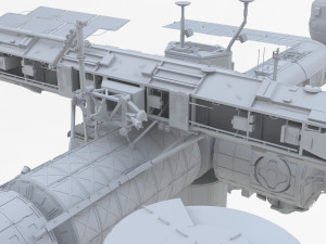 iss international space station no texture 3D Model