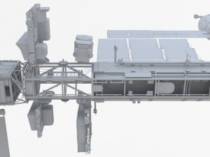 iss international space station no texture 3D Model