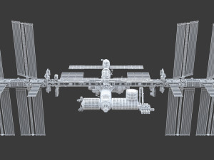 iss international space station no texture 3D Model