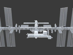 iss international space station no texture 3D Model