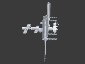 iss international space station no texture 3D Model