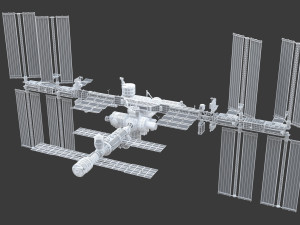 iss international space station no texture 3D Model