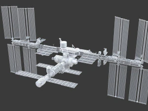 iss international space station no texture 3D Model