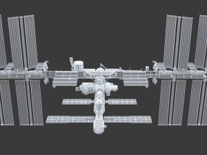iss international space station no texture 3D Model