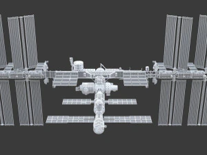 iss international space station no texture 3D Model