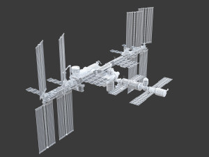 iss international space station no texture 3D Model