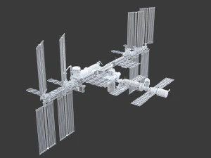 iss international space station no texture 3D Model