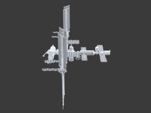 iss international space station no texture 3D Model
