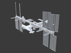 iss international space station no texture 3D Model