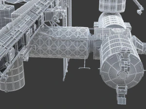 iss international space station no texture 3D Model
