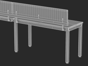 herman miller sense desk 6 Modelo 3D