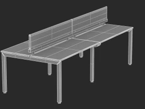 herman miller sense desk 5 3D Model
