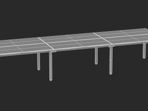 herman miller sense desk 4 Modello 3D