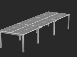 herman miller sense desk 4 Modello 3D