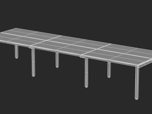 herman miller sense desk 4 Modello 3D