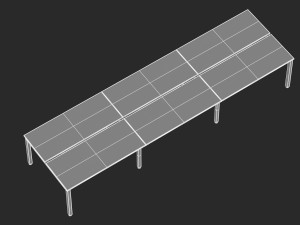 herman miller sense desk 4 Modello 3D