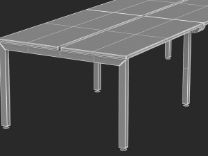 herman miller sense desk 4 Modello 3D