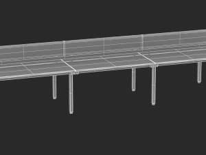 herman miller sense desk 3 3D Model