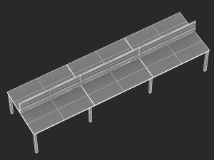herman miller sense desk 3 3Dモデル