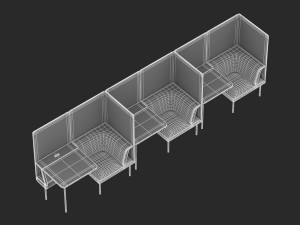 herman miller workstation public 9 Model 3D
