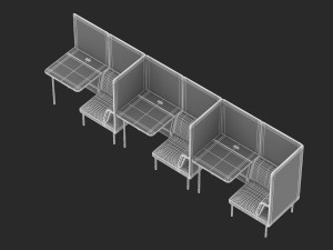 herman miller workstation public 9 Model 3D