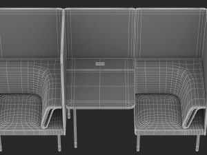 herman miller workstation public 9 Model 3D