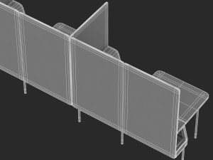 herman miller workstation public 9 Model 3D