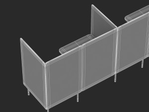herman miller workstation public 9 Model 3D