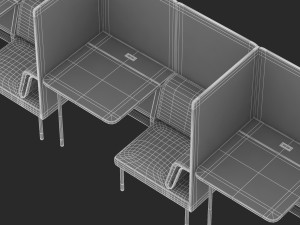 herman miller workstation public 9 Model 3D