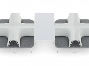 herman miller workstation public 8 3D 模型