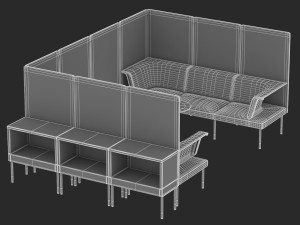 herman miller workstation public 7 model Model 3D