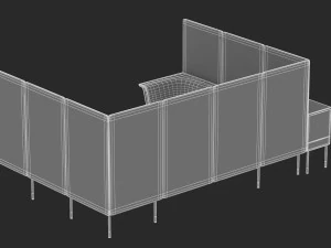 herman miller workstation public 7 model 3D Model