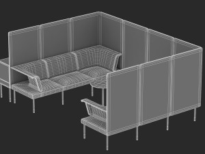 herman miller workstation public 7 model Model 3D