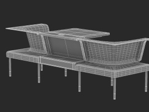 herman miller workstation public 6 3D Model