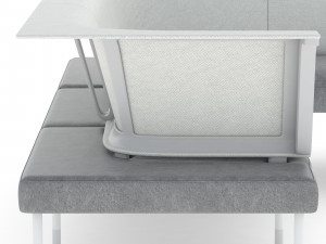 herman miller workstation public 4 3D Модель