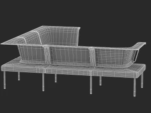 herman miller workstation public 4 3D Model