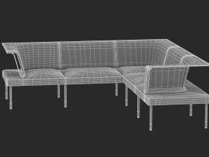 herman miller workstation public 4 3D Model