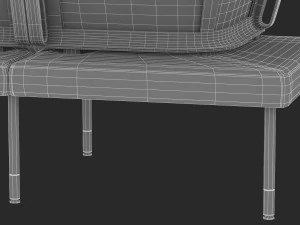 herman miller workstation public 4 3D Model