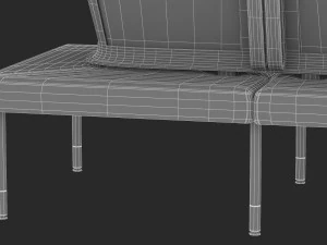 herman miller workstation public 4 3D Model