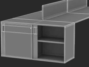 herman miller paragraph storage cabinet 7 3D Model