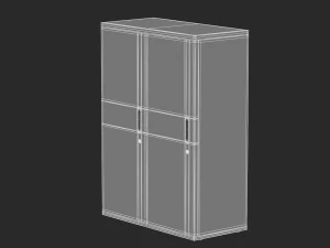 herman miller paragraph storage cabinet 5 3D Model