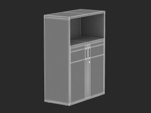 herman miller paragraph storage cabinet 2 Modelo 3D