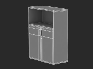 herman miller paragraph storage cabinet 2 Modelo 3D