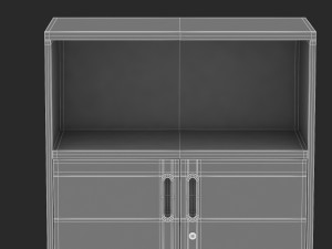 herman miller paragraph storage cabinet 2 Modelo 3D